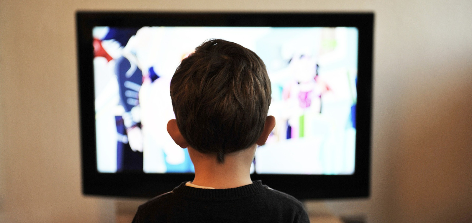 Kid watching TV